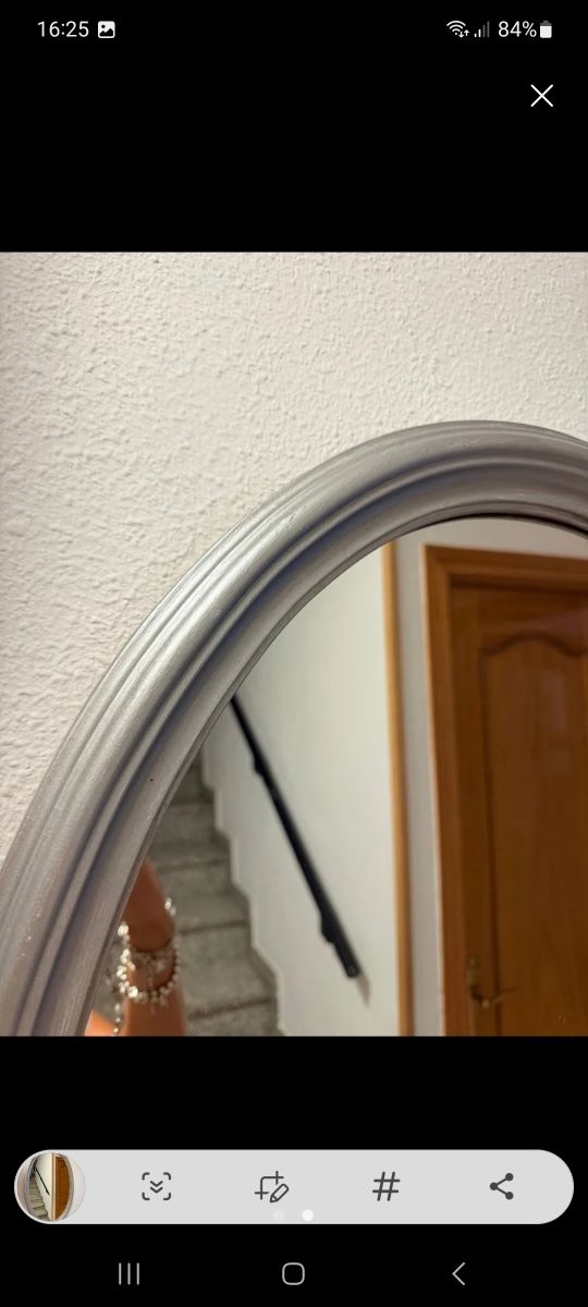 Espejo Ovalado Plateado