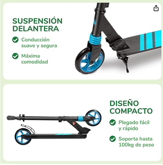 Patinete Sawyer Bikes Negro y Azul