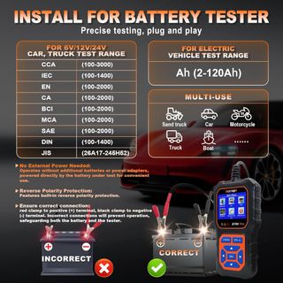 Comprobador de Baterías 6V/12V/24V