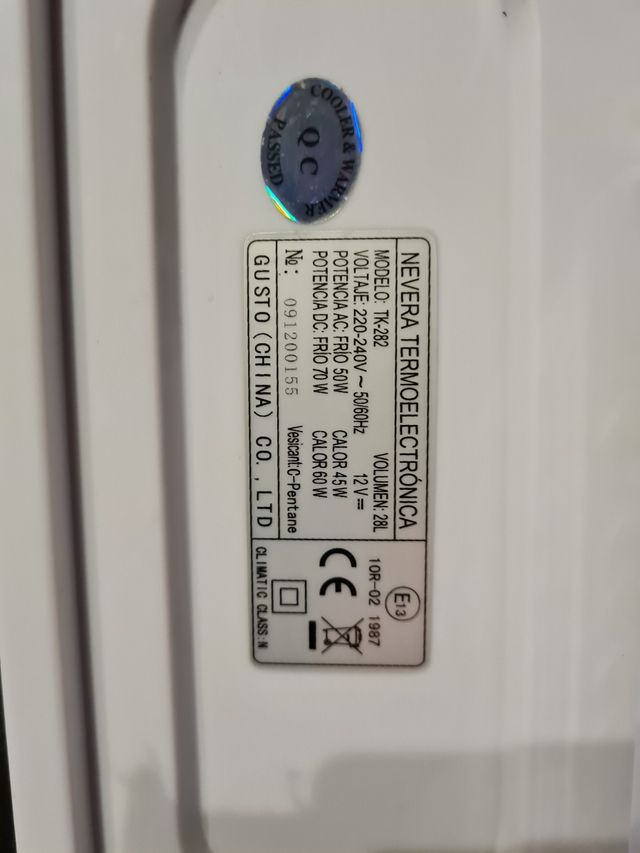 Frigorifero Termoelettrico Freddo/Calore TK 282