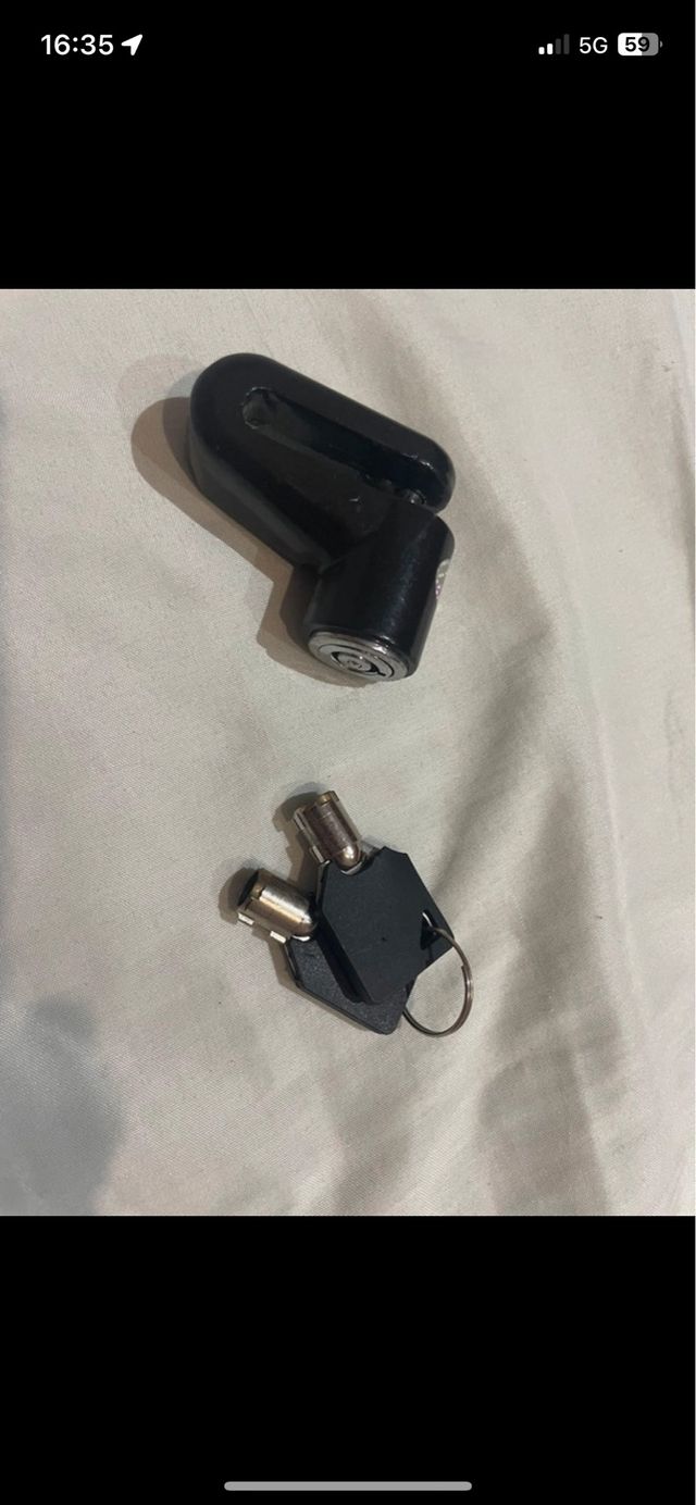 Candado disco patinete eléctrico + 2 llaves