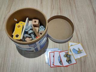 Conjunto de construcción de madera para niños