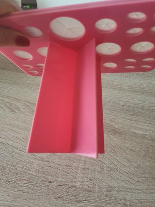 Escurridor brochas maquillaje rosa