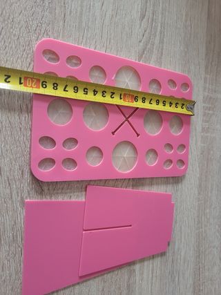 Escurridor brochas maquillaje rosa