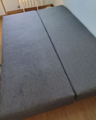 Sofá Cama Gris Tela