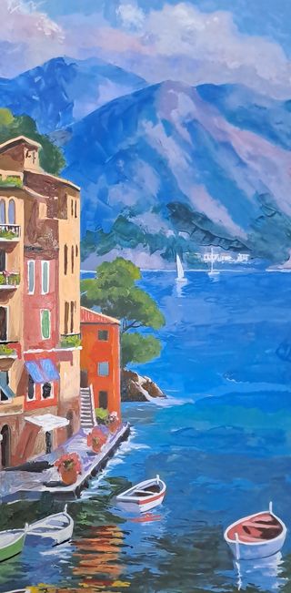 Cuadro óleo sobre lienzo pintura firmada paisaje 