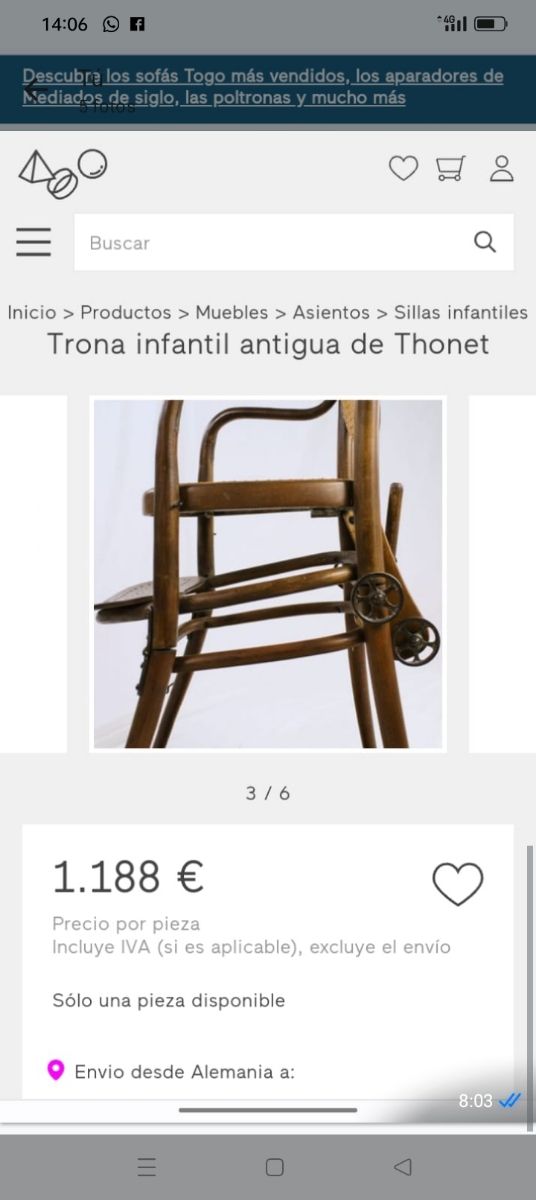 Trona Thonet madera