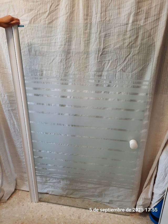 Mampara de ducha cristal con diseño