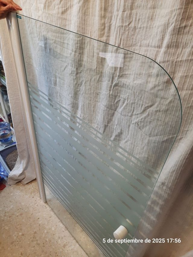 Mampara de ducha cristal con diseño