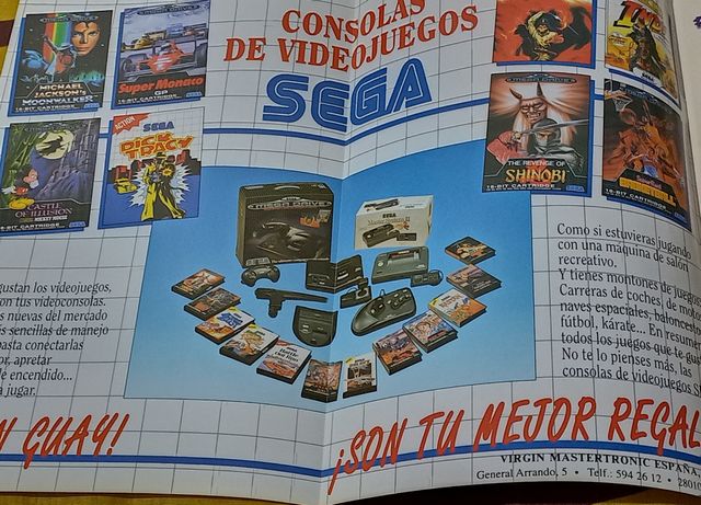 Publicidad de Sega , año 1.991.