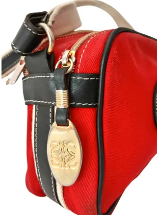 Bandolera Loewe Lona Roja Vintage