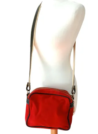 Bandolera Loewe Lona Roja Vintage