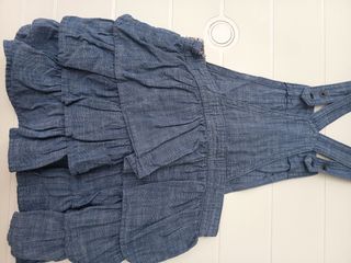 Vestido vaquero niña con volantes