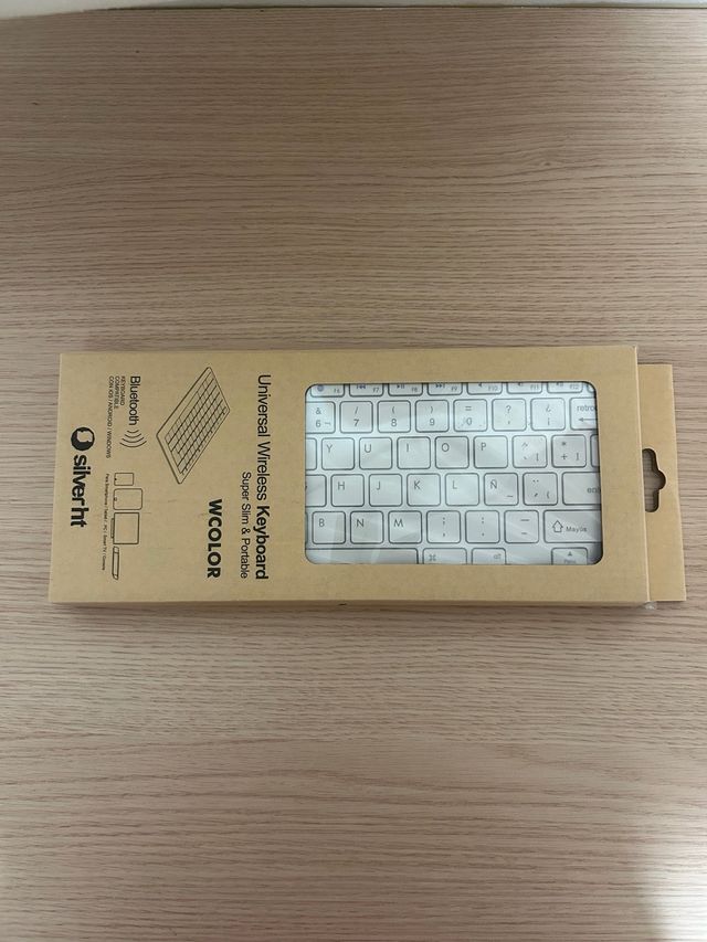Teclado Inalámbrico Bluetooth SilverHT Blanco