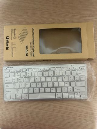 Teclado Inalámbrico Bluetooth SilverHT Blanco