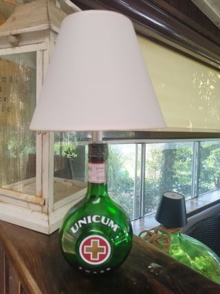 Lampada Unicum Bottiglia Vetro Verde