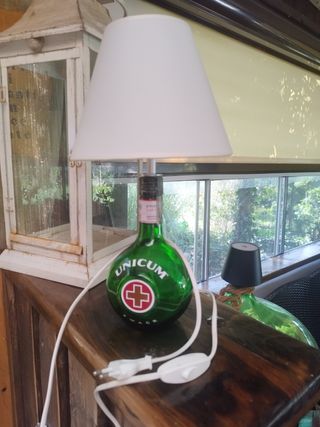 Lampada Unicum Bottiglia Vetro Verde