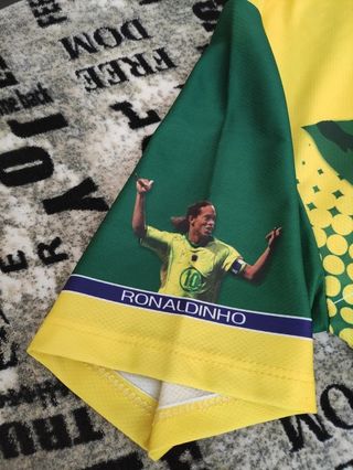 Ronaldinho Brasile T Shirt Vintage 00s Calcio
