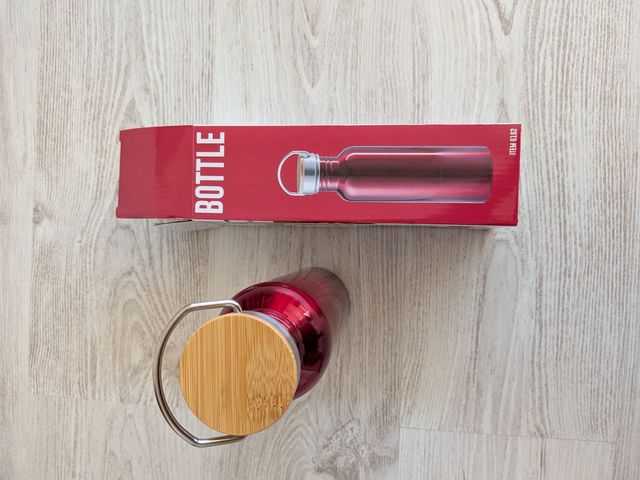 Botella de agua roja 800ml