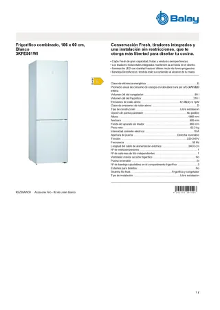 Frigorifero Balay Forno a microonde - Bianco