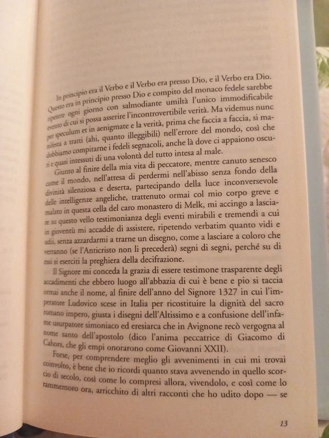 U. Eco, Il nome della rosa