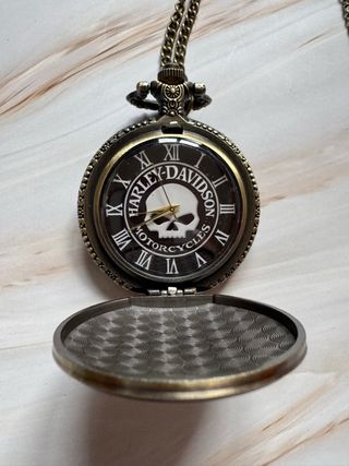 Reloj de bolsillo Harley-Davidson calavera