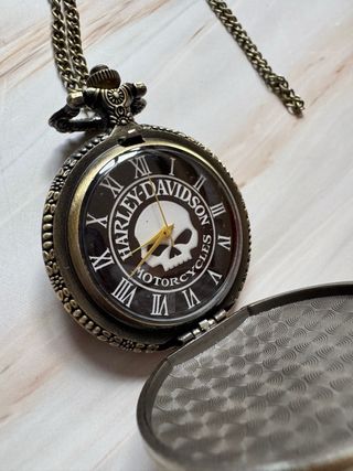 Reloj de bolsillo Harley-Davidson calavera