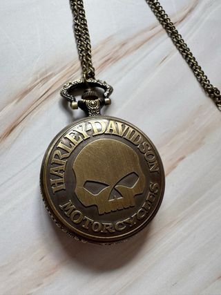 Reloj de bolsillo Harley-Davidson calavera