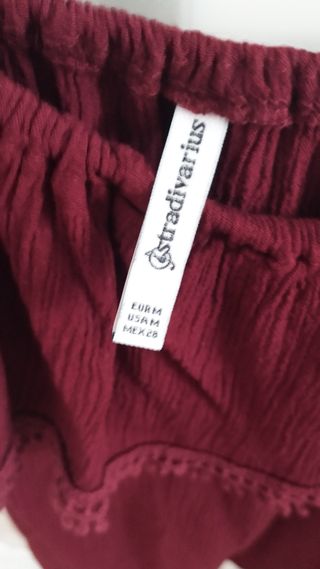 Camisa Stradivarius burdeos