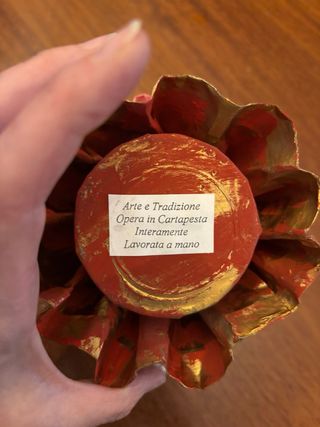 Coppia bambole artigianali in cartapesta