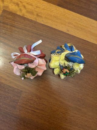 Coppia bambole artigianali in cartapesta