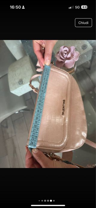 Borsa tracolla Valentino beige/rosa