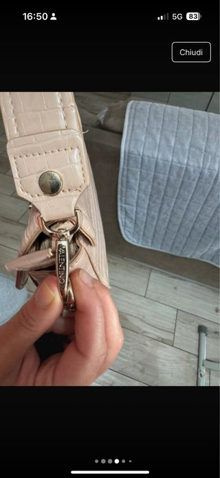 Borsa tracolla Valentino beige/rosa