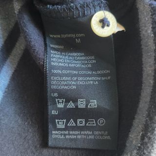 Polo Tommy Hilfiger a righe blu taglia M