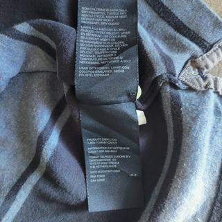 Polo Tommy Hilfiger a righe blu taglia M