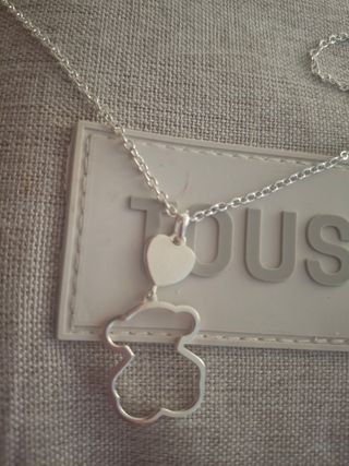 Collar Tous Oso Corazón Plata