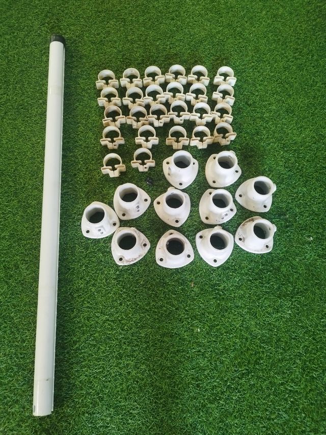 Poste valla Hércules 1m + bases para muro