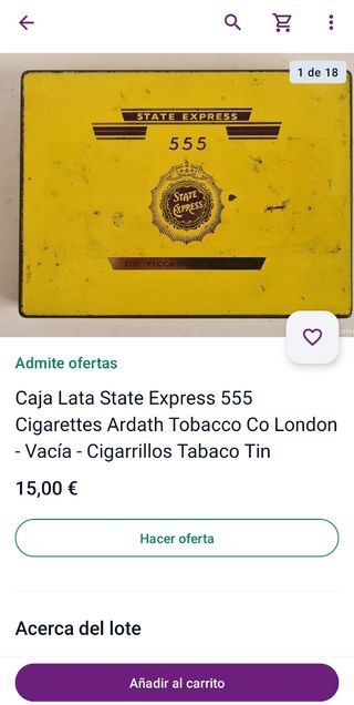 Caja Metálica State Express 555