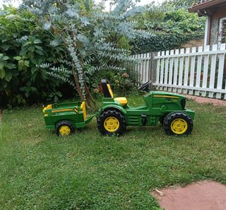 Tractor John Deere 7930 Pedales con Remolque