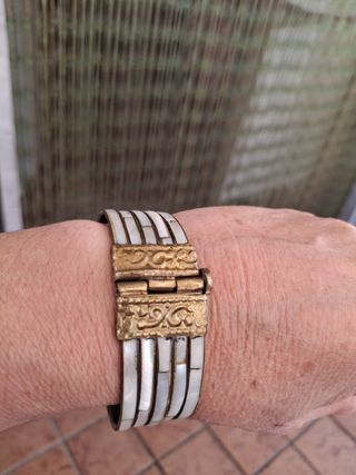 Bracciale ottone e madreperla 