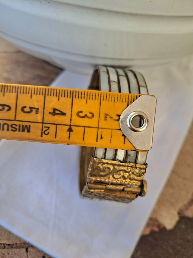 Bracciale ottone e madreperla