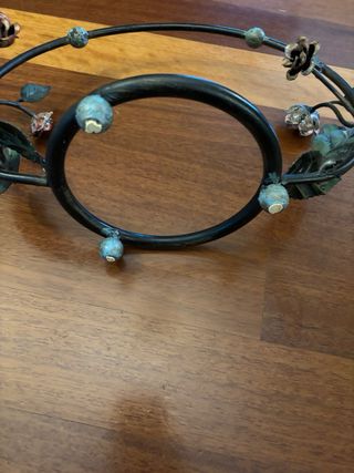 Cestino portavaso ferro battuto vintage