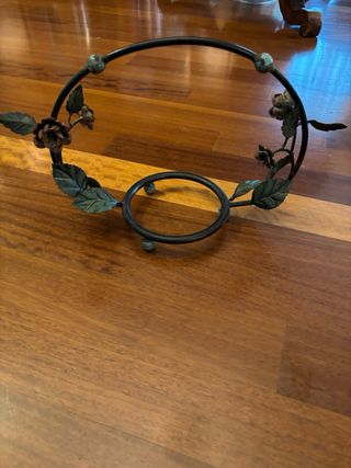 Cestino portavaso ferro battuto vintage