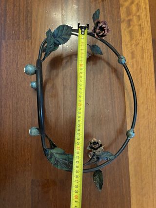 Cestino portavaso ferro battuto vintage