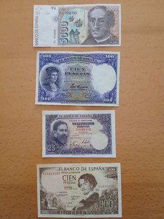 16 Billetes españoles antiguos