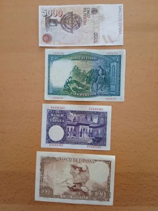 16 Billetes españoles antiguos