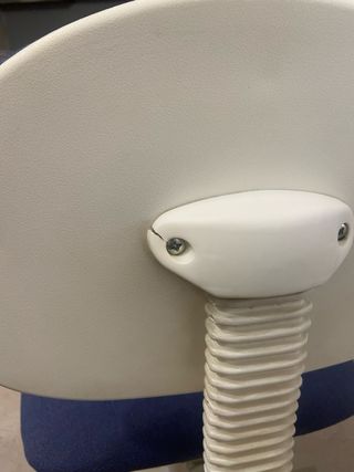 Silla de escritorio azul y blanca