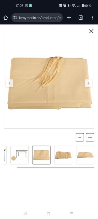 Toldo para pérgola 3,5x3,5m poliéster