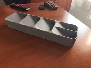 Organizador cubiertos gris 40x11,2x5,5 cm