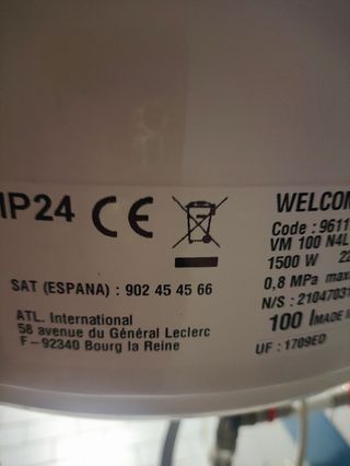 Termo eléctrico blanco